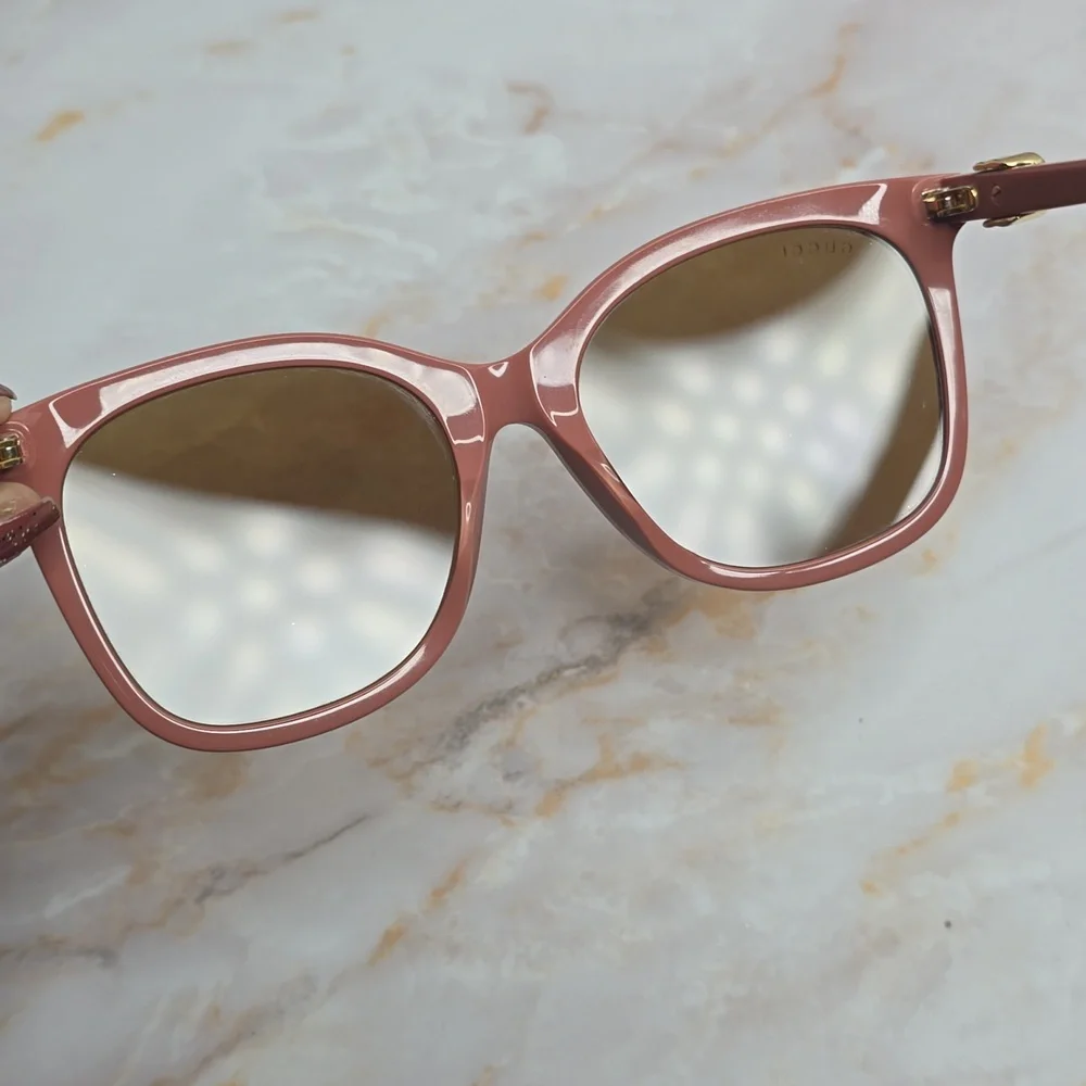 Gucci interlocking G square-frame sunglasses pink